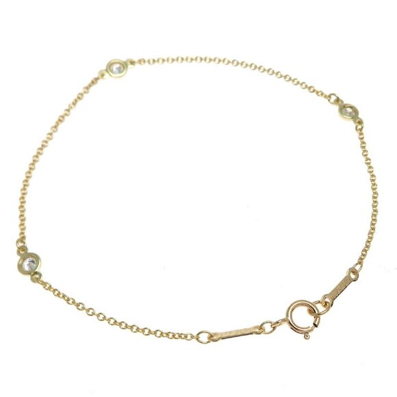 TIFFANY & CO. Yellow Gold Diamond Charm Bracelet - Picture 2 of 5